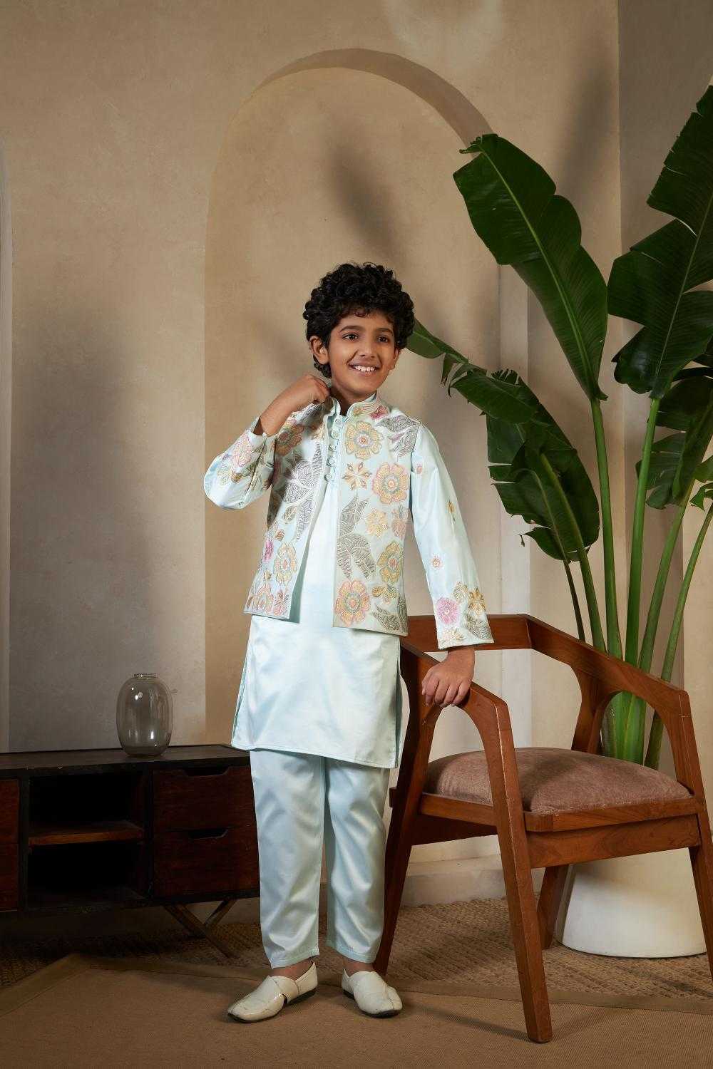 Ynf Fancy Kids Wear Wholesale Boys Kurta Pyjama Kids Kurta Pajama Boys Ethnic Wear Manufacturer- Kapda Export