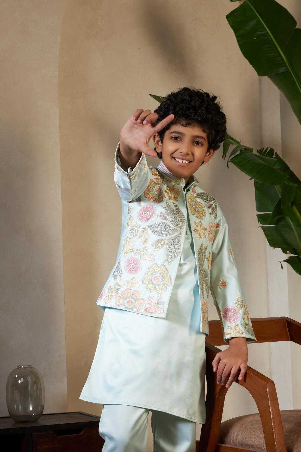 Ynf Fancy Kids Wear Wholesale Boys Kurta Pyjama Kids Kurta Pajama Boys Ethnic Wear Manufacturer- Kapda Export