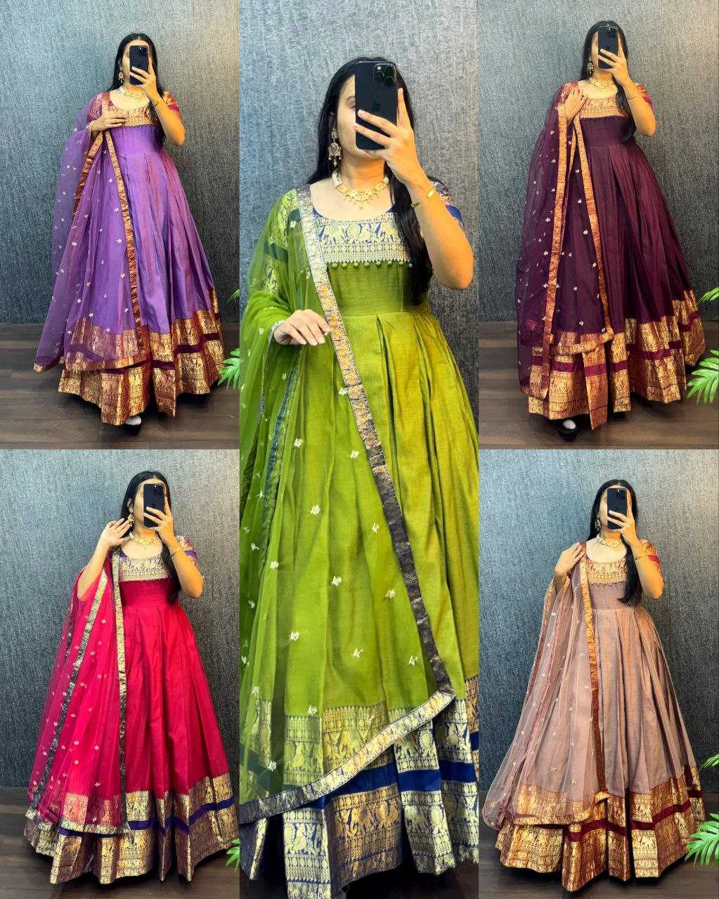 Ynf Fancy RIN102 THALAPATHY Gowns Festive Collections Wholesale Fancy Gowns Anarkali Gown Pongal Collections Manufacturer- Kapda Export