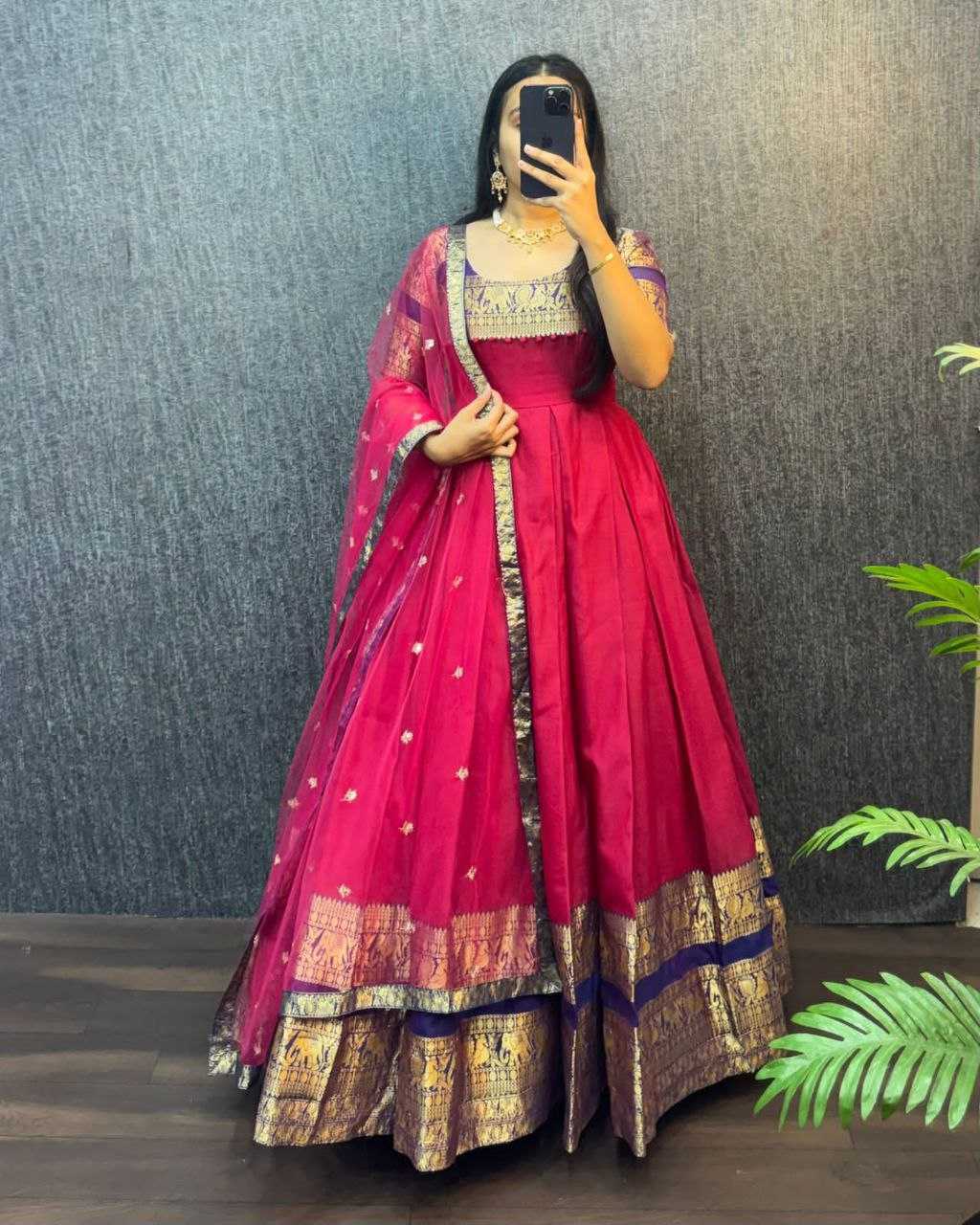 Ynf Fancy RIN102 THALAPATHY Gowns Festive Collections Wholesale Fancy Gowns Anarkali Gown Pongal Collections Manufacturer- Kapda Export