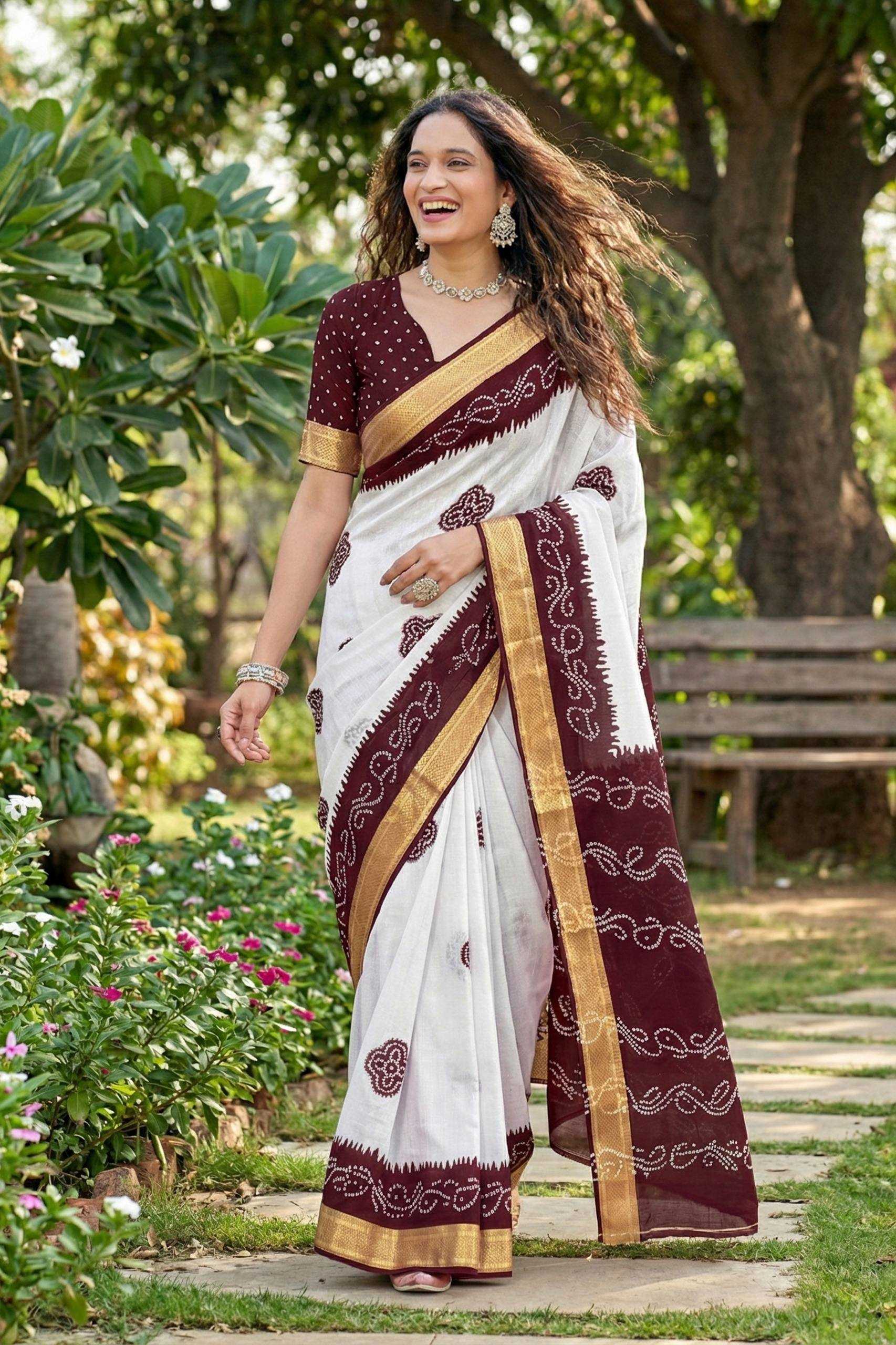 Ynf Fancy RIN229 94-BANDHNI Sarees Wholesale Party Wear Sarees Block Print Sarees Bandhani Sarees Manufacturer- Kapda Export