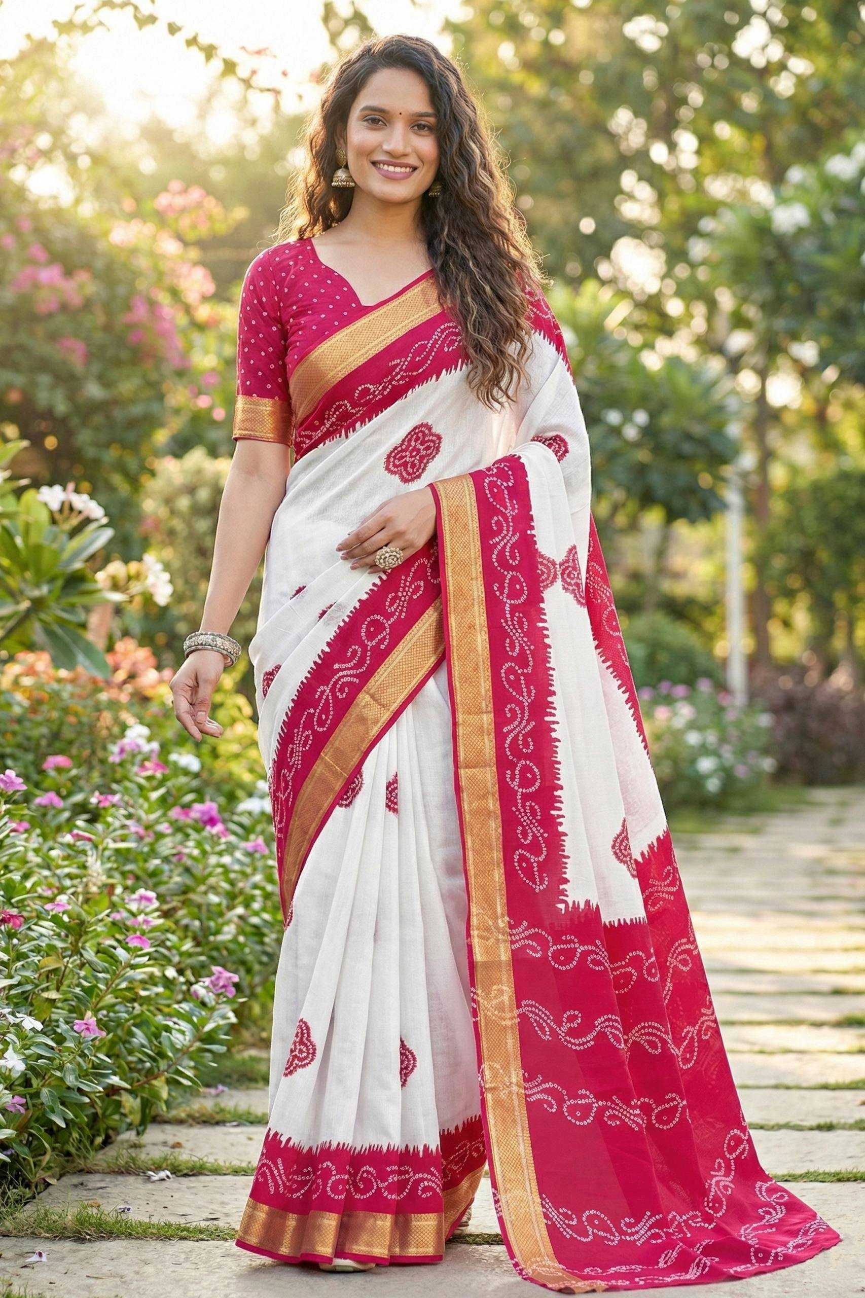 Ynf Fancy RIN229 94-BANDHNI Sarees Wholesale Party Wear Sarees Block Print Sarees Bandhani Sarees Manufacturer- Kapda Export