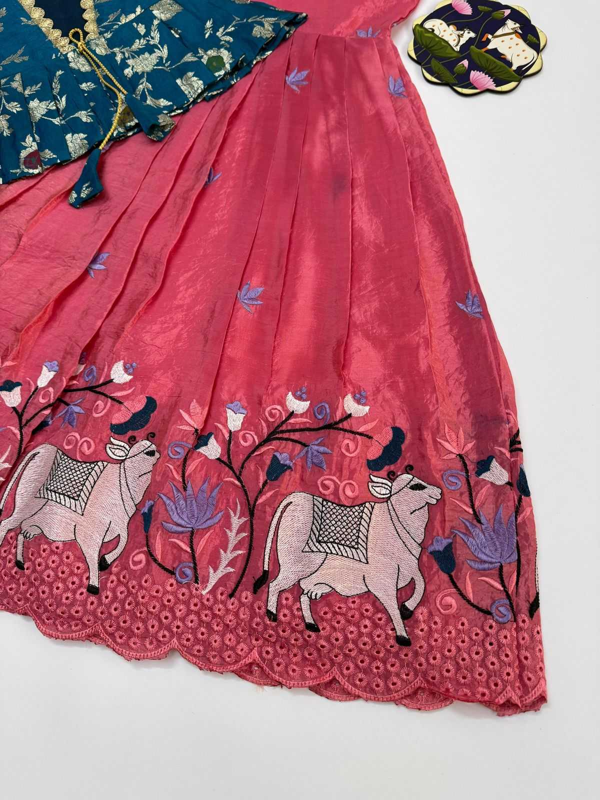 Ynf Fancy RIN235 nylon Dola Kids Wear Wholesale Kids Gown Kids Designer Frock Kids Festive Wear Manufacturer- Kapda Export