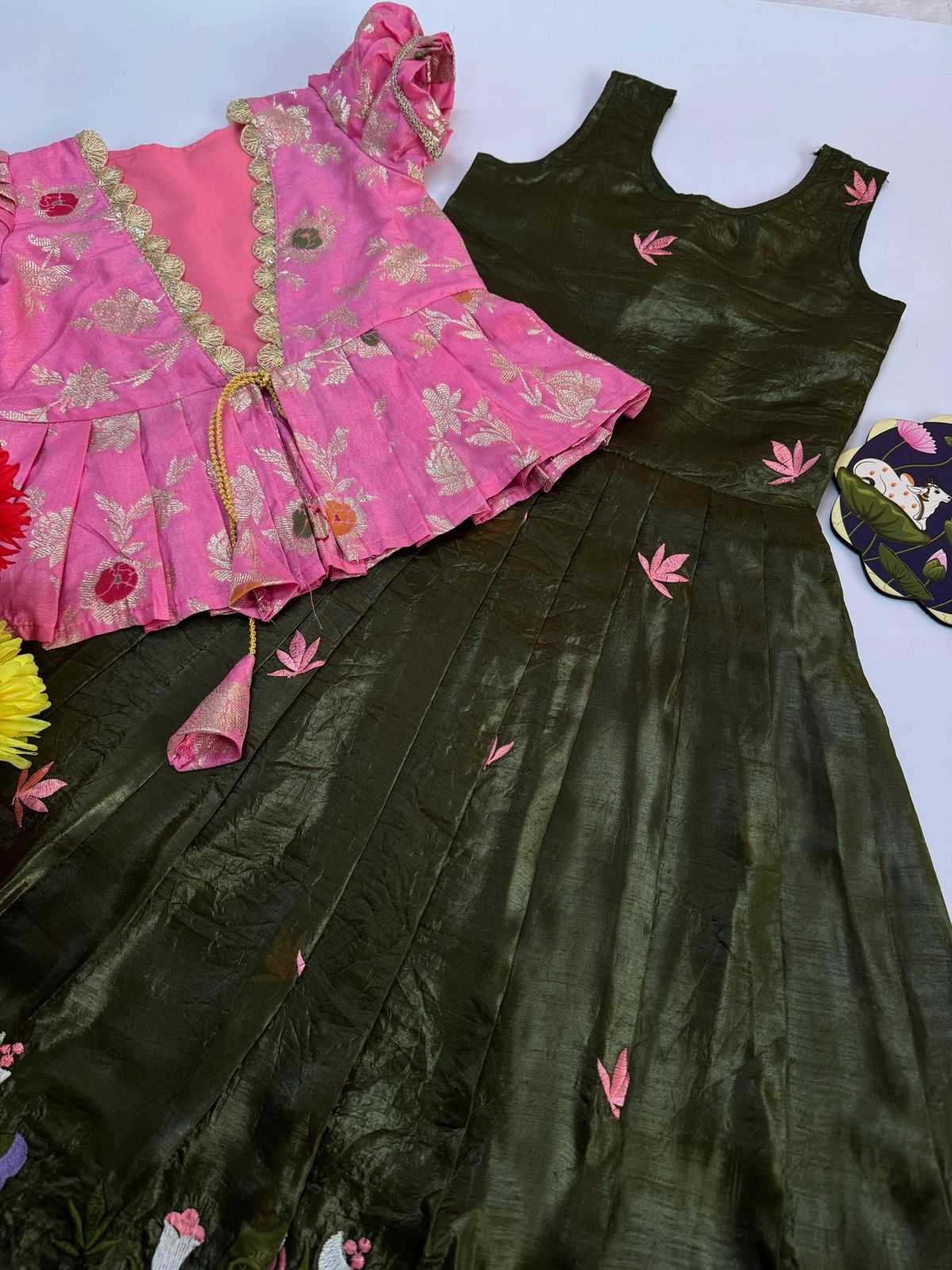 Ynf Fancy RIN235 nylon Dola Kids Wear Wholesale Kids Gown Kids Designer Frock Kids Festive Wear Manufacturer- Kapda Export