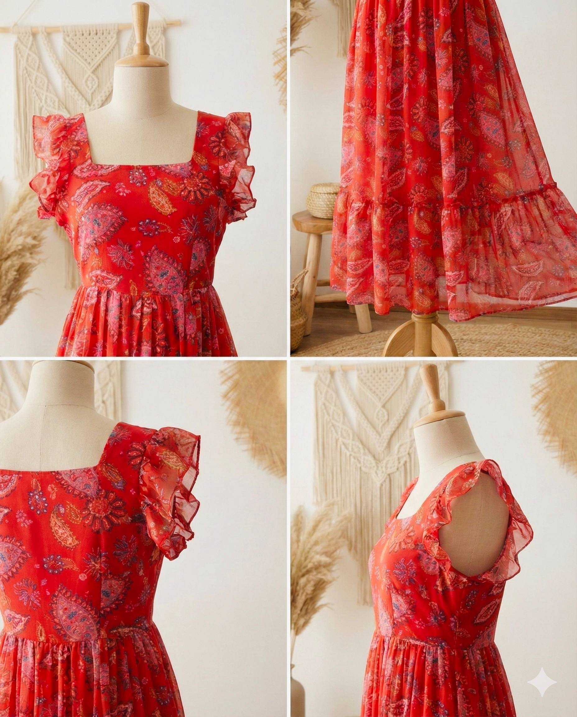 Ynf Faux Georgette KESH210 2496 Suits & Dresses Wholesale Maxi Dresses Party Wear Dresses Printed Dresses Manufacturer- Kapda Export