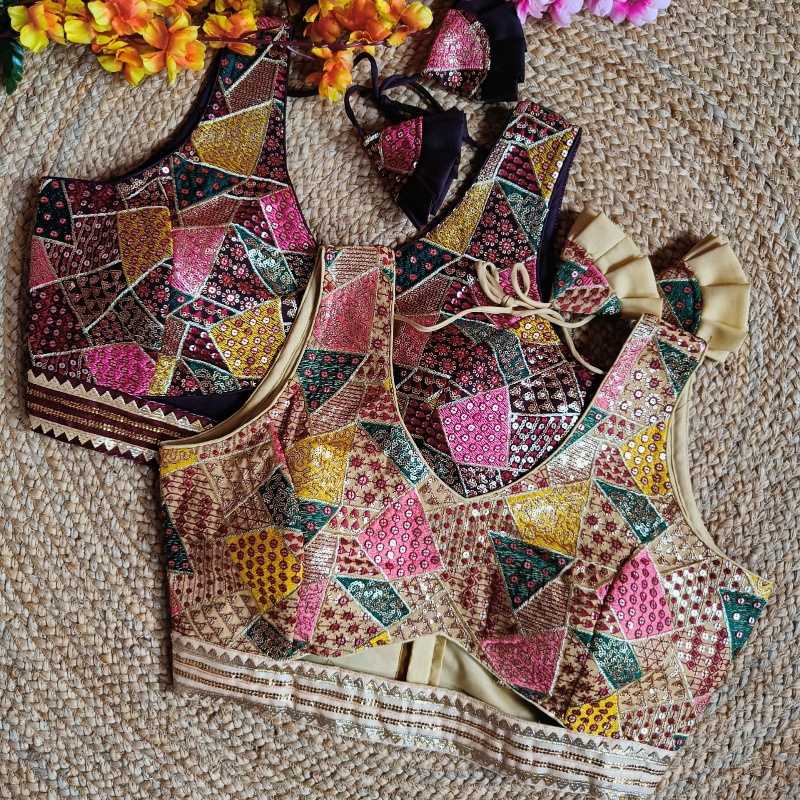 Ynf Faux Georgette KESH411 anjana Readymade Blouses Wholesale Sequence Embroidery Blouse Designer Blouse Party Wear Blouse Manufacturer- Kapda Export