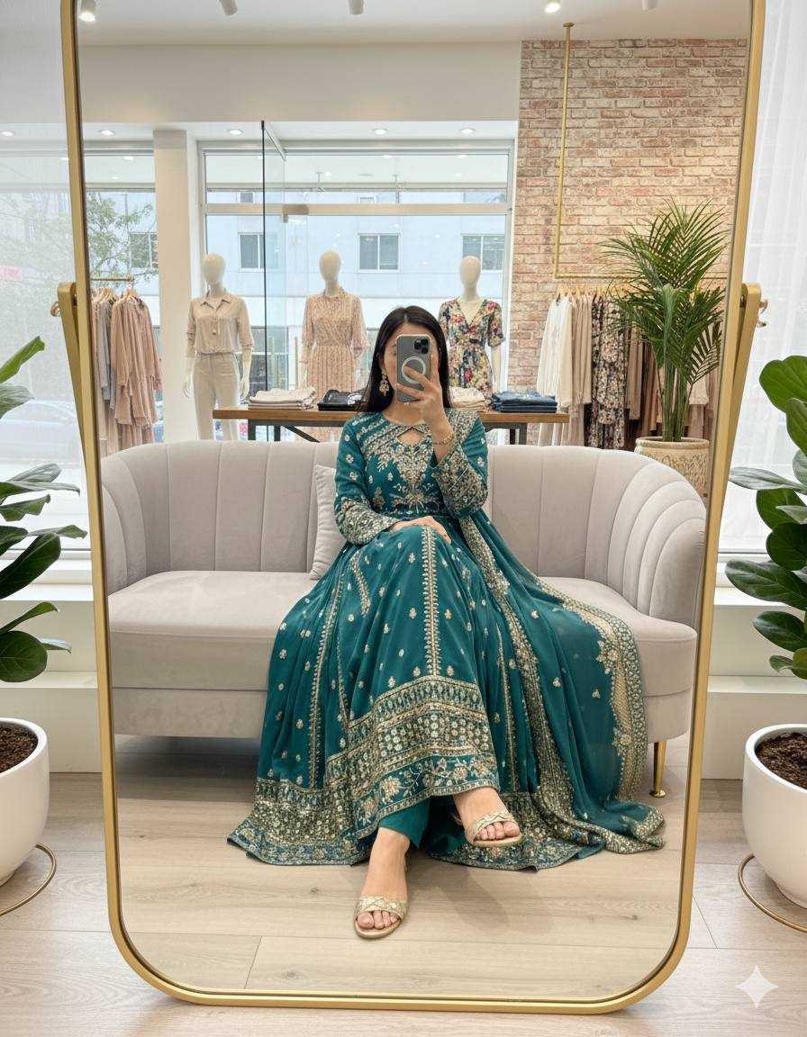 Ynf Faux Georgette KESH506 8028 Gowns Wholesale Wedding Gown Party Wear Gowns Reception Gowns Manufacturer- Kapda Export