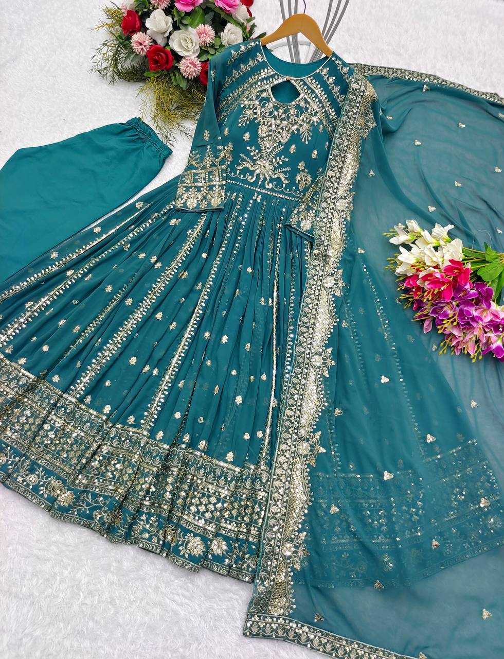 Ynf Faux Georgette KESH506 8028 Gowns Wholesale Wedding Gown Party Wear Gowns Reception Gowns Manufacturer- Kapda Export