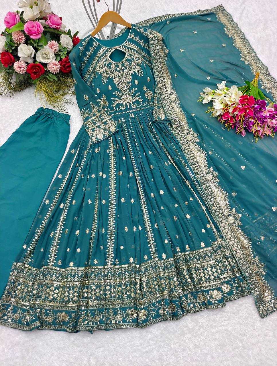 Ynf Faux Georgette KESH506 8028 Gowns Wholesale Wedding Gown Party Wear Gowns Reception Gowns Manufacturer- Kapda Export