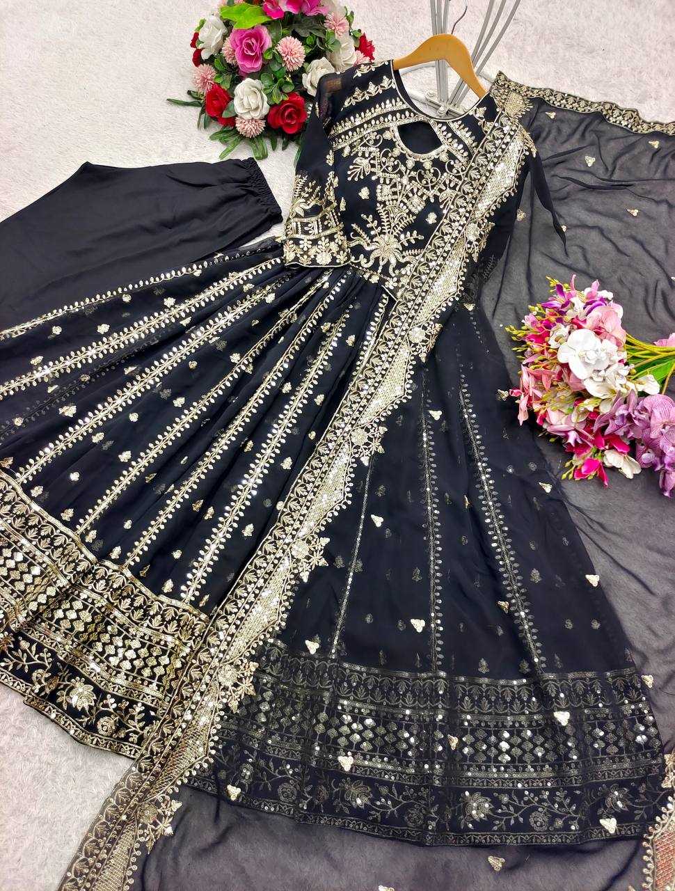 Ynf Faux Georgette KESH506 8028 Gowns Wholesale Wedding Gown Party Wear Gowns Reception Gowns Manufacturer- Kapda Export
