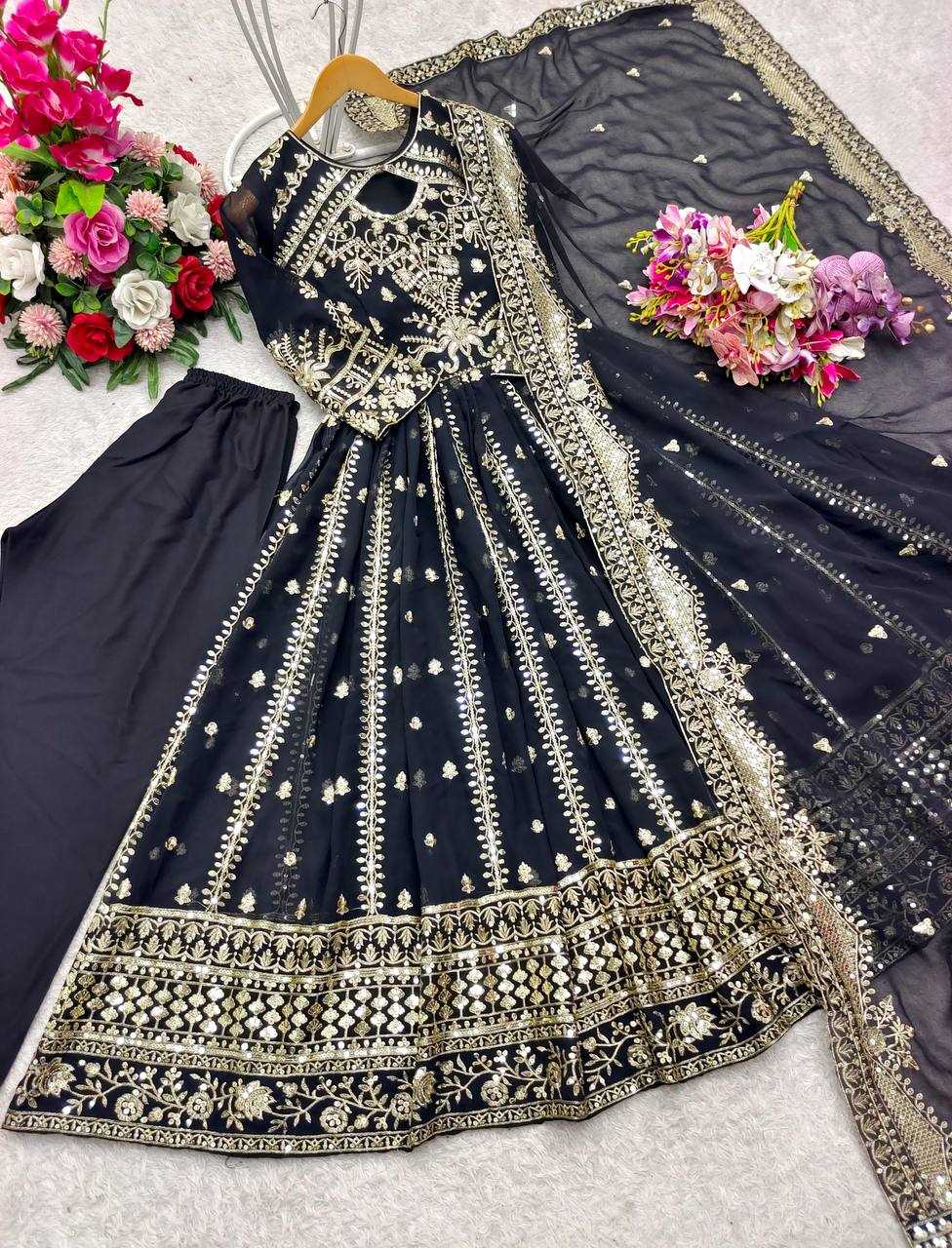 Ynf Faux Georgette KESH506 8028 Gowns Wholesale Wedding Gown Party Wear Gowns Reception Gowns Manufacturer- Kapda Export