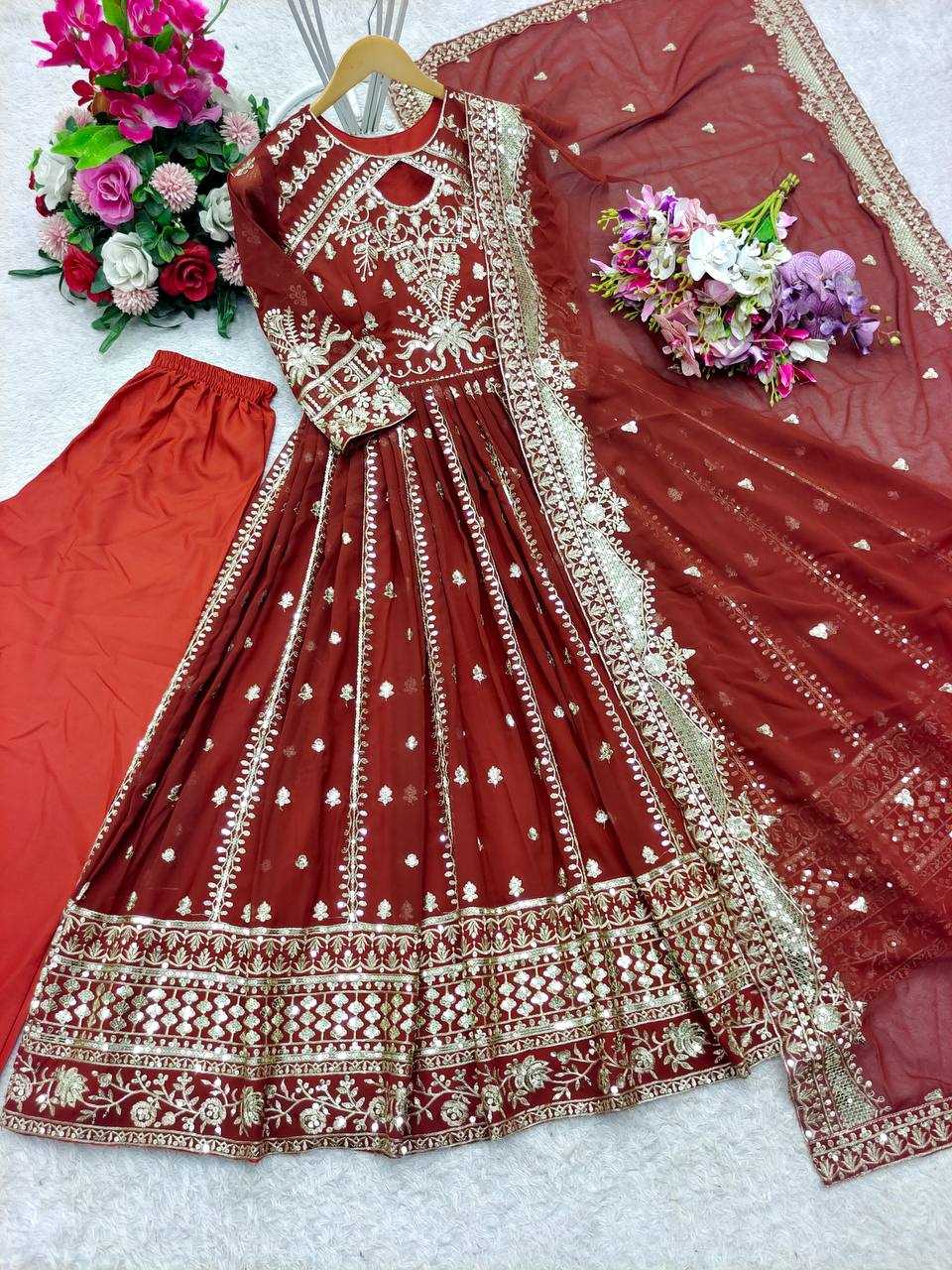 Ynf Faux Georgette KESH506 8028 Gowns Wholesale Wedding Gown Party Wear Gowns Reception Gowns Manufacturer- Kapda Export