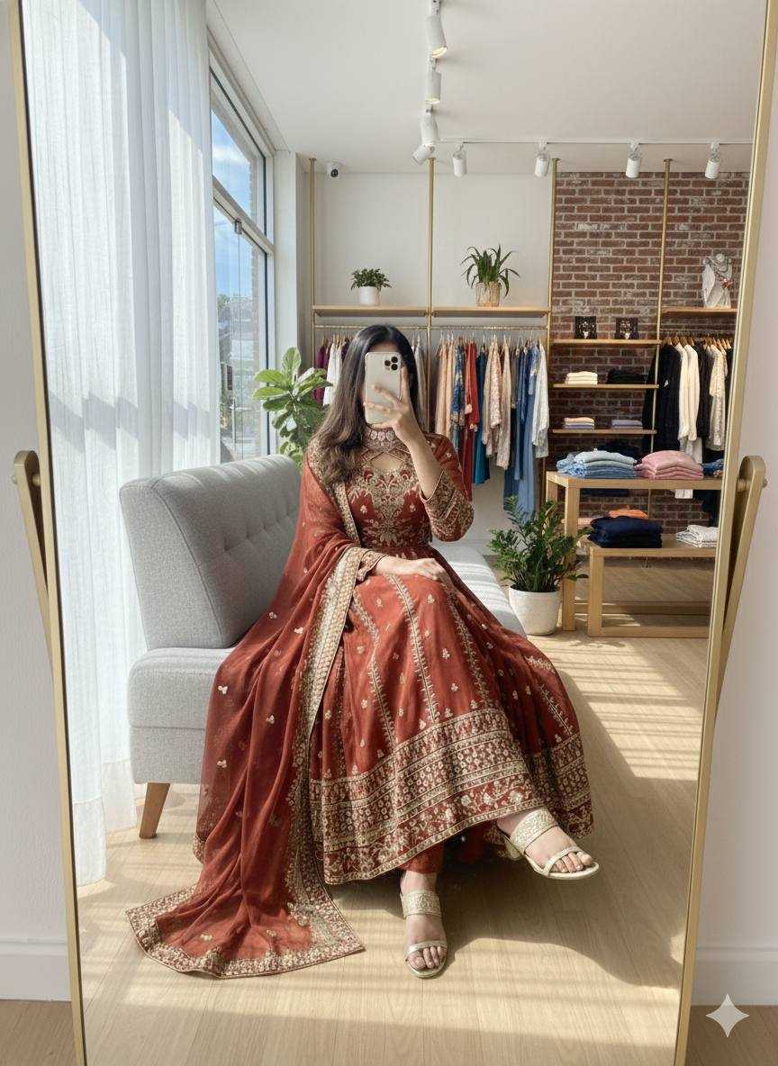 Ynf Faux Georgette KESH506 8028 Gowns Wholesale Wedding Gown Party Wear Gowns Reception Gowns Manufacturer- Kapda Export