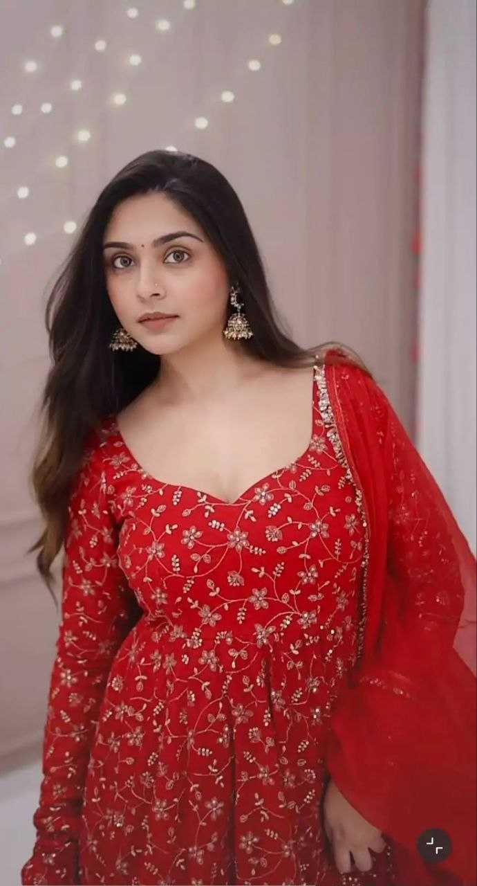 Ynf Faux Georgette KESH508 1104 Suits & Dresses Festive Collections Wholesale Embroidery Suits Georgette Suit Gown Dresses Manufacturer- Kapda Export