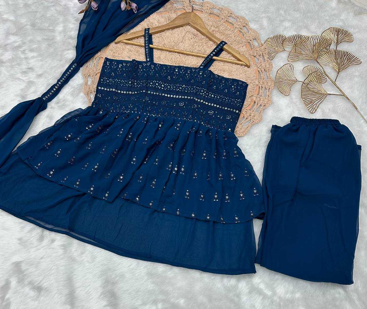 Ynf Faux Georgette KESH655 1006 Suits & Dresses Festive Collections Wholesale Party Wear Dresses Embroidered Dresses Georgette Dresses Manufacturer- Kapda Export