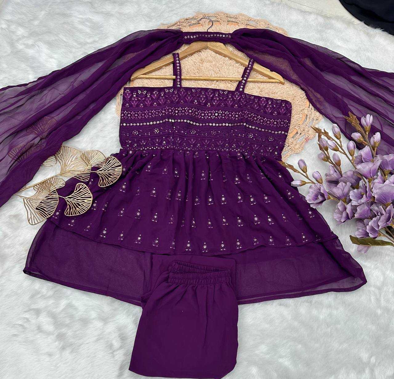 Ynf Faux Georgette KESH655 1006 Suits & Dresses Festive Collections Wholesale Party Wear Dresses Embroidered Dresses Georgette Dresses Manufacturer- Kapda Export