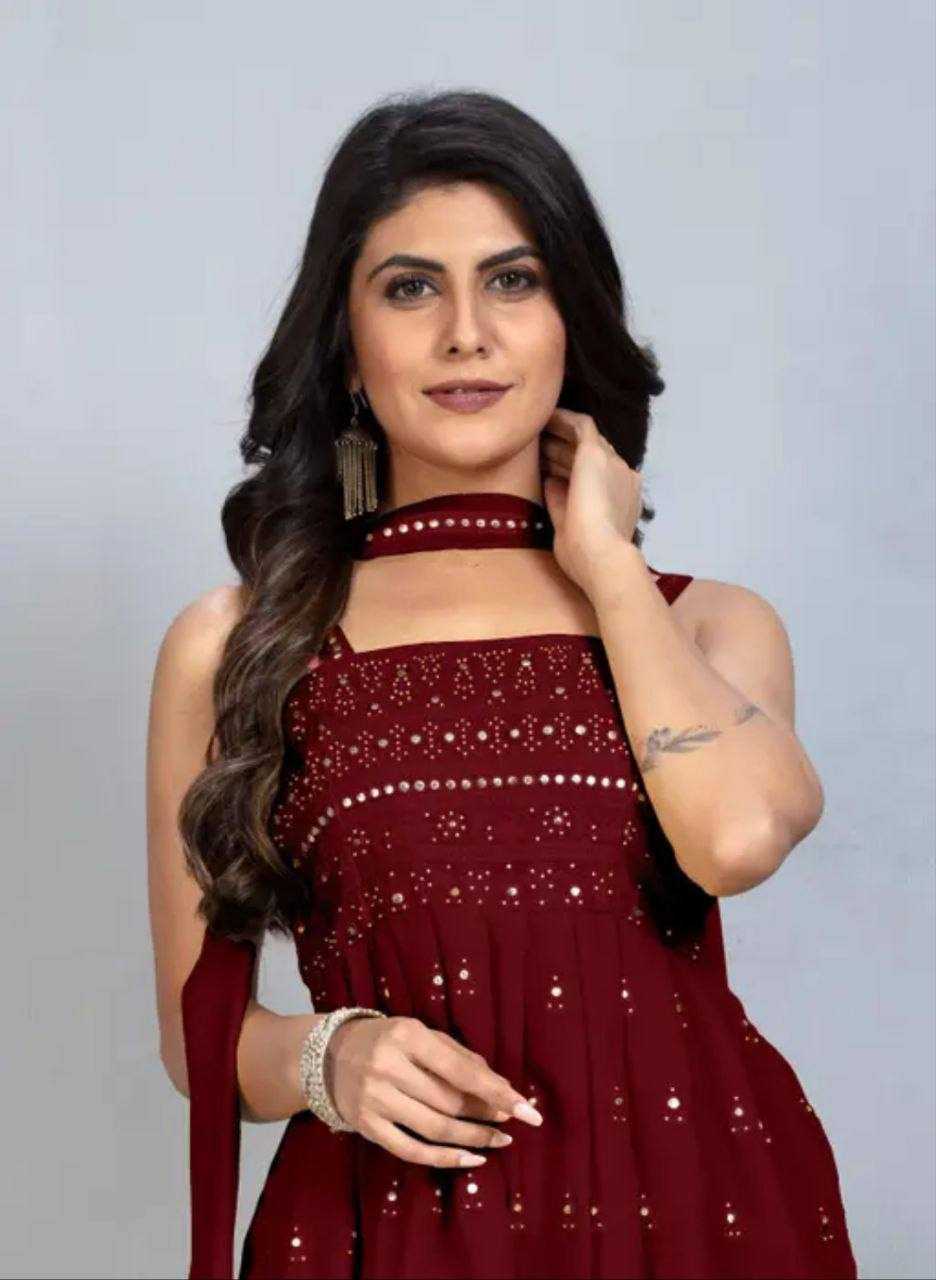 Ynf Faux Georgette KESH655 1006 Suits & Dresses Festive Collections Wholesale Party Wear Dresses Embroidered Dresses Georgette Dresses Manufacturer- Kapda Export