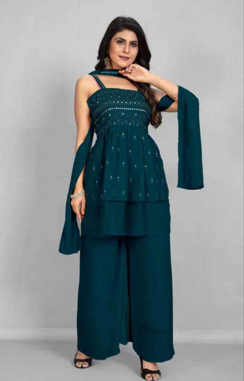 Ynf Faux Georgette KESH655 1006 Suits & Dresses Festive Collections Wholesale Party Wear Dresses Embroidered Dresses Georgette Dresses Manufacturer- Kapda Export