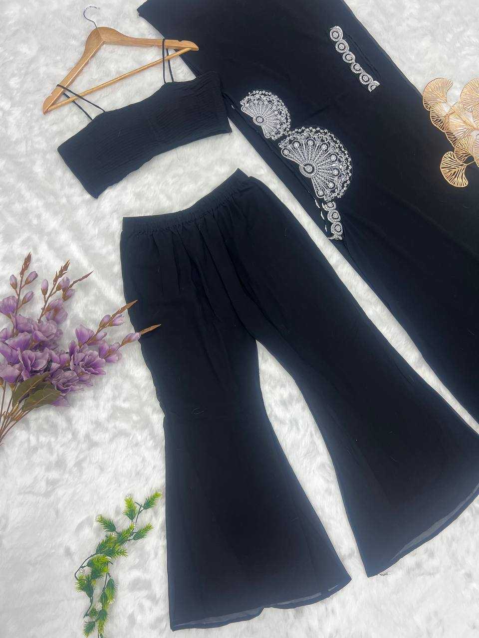 Ynf Faux Georgette KESH655 102(1) Suits & Dresses Western Wears Festive Collections Wholesale Indo Western Dresses Embroidered Dresses Georgette Dresses Manufacturer- Kapda Export