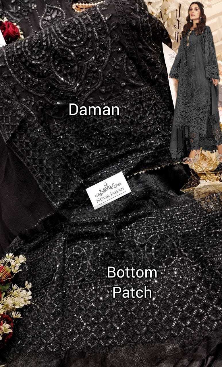 Ynf Faux Georgette KESH677 NJ - 18 Black Suits & Dresses Islamic Clothing Festive Collections Wholesale Pakistani Suits Embroidery Suits Black Salwar Suit Manufacturer- Kapda Export