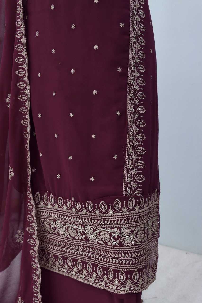 Ynf Faux Georgette RIN236 AASHIRWAD 10068 Suits & Dresses Wholesale Party wear suits Embroidered Suits Semi-Stitched Suits Manufacturer- Kapda Export