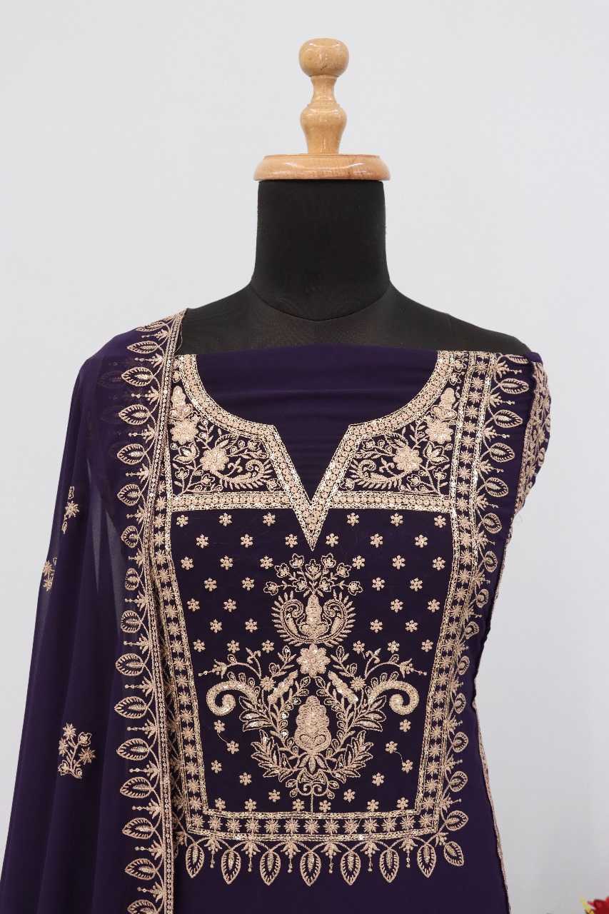 Ynf Faux Georgette RIN236 AASHIRWAD 10068 Suits & Dresses Wholesale Party wear suits Embroidered Suits Semi-Stitched Suits Manufacturer- Kapda Export