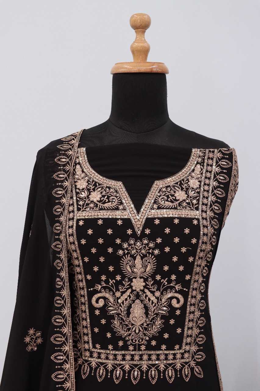 Ynf Faux Georgette RIN236 AASHIRWAD 10068 Suits & Dresses Wholesale Party wear suits Embroidered Suits Semi-Stitched Suits Manufacturer- Kapda Export