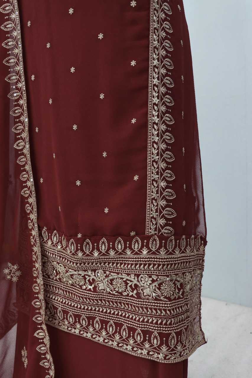 Ynf Faux Georgette RIN236 AASHIRWAD 10068 Suits & Dresses Wholesale Party wear suits Embroidered Suits Semi-Stitched Suits Manufacturer- Kapda Export