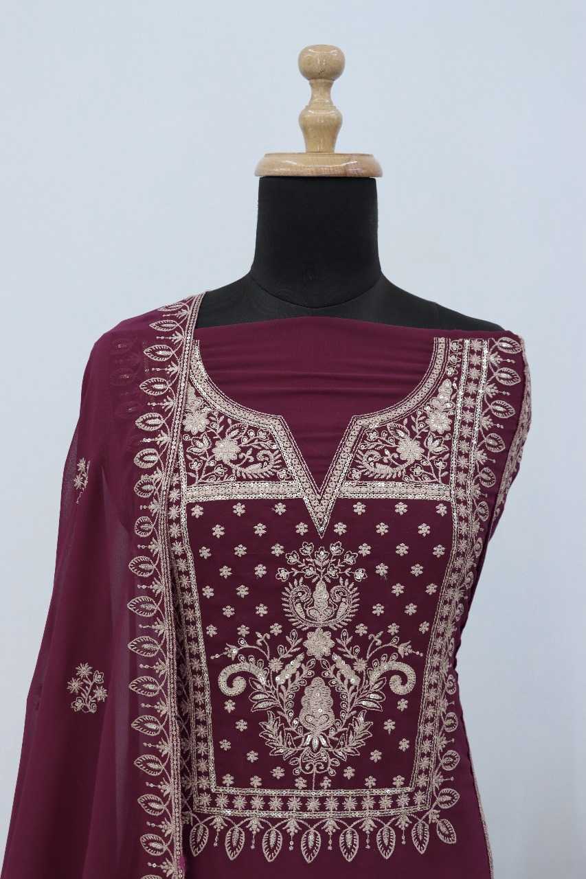 Ynf Faux Georgette RIN236 AASHIRWAD 10068 Suits & Dresses Wholesale Party wear suits Embroidered Suits Semi-Stitched Suits Manufacturer- Kapda Export