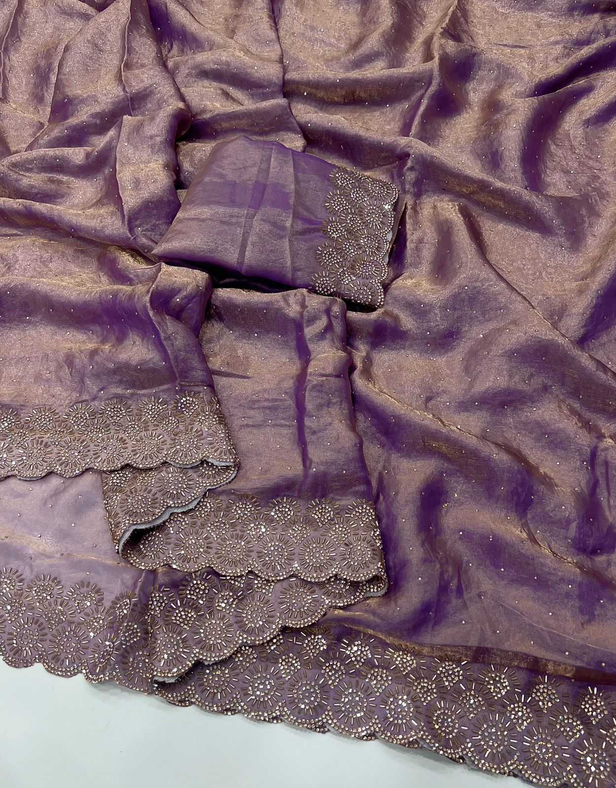 Ynf FENDY KESH547 SARAN Sarees Wholesale Embroidered Sarees Contemporary Sarees Satin Sarees Manufacturer- Kapda Export