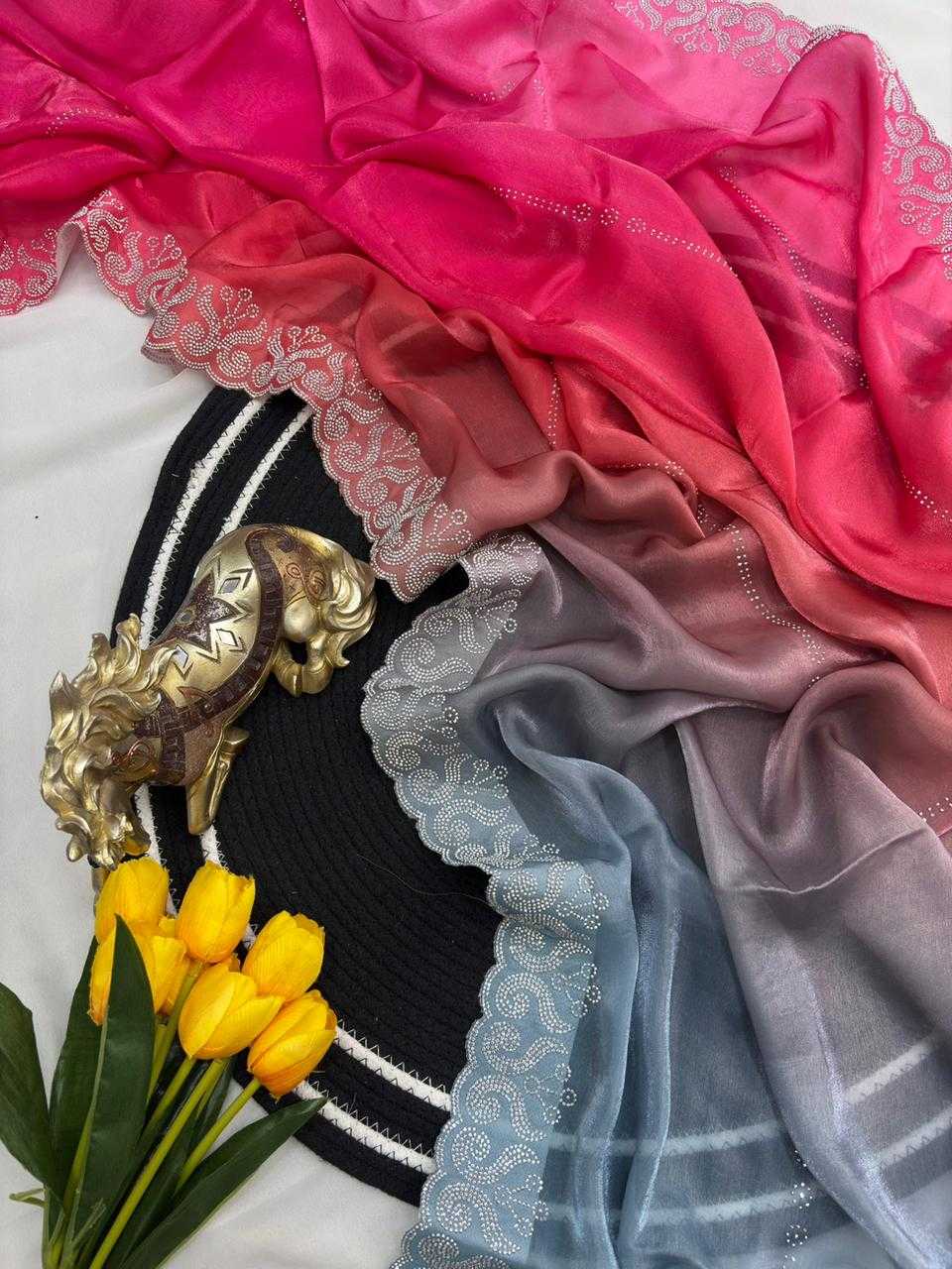 Ynf FENDY Satin Silk KESH692 Rangila Sarees Silk Sarees Wholesale Party Wear Sarees Fancy Sarees Leheriya Sarees Manufacturer- Kapda Export