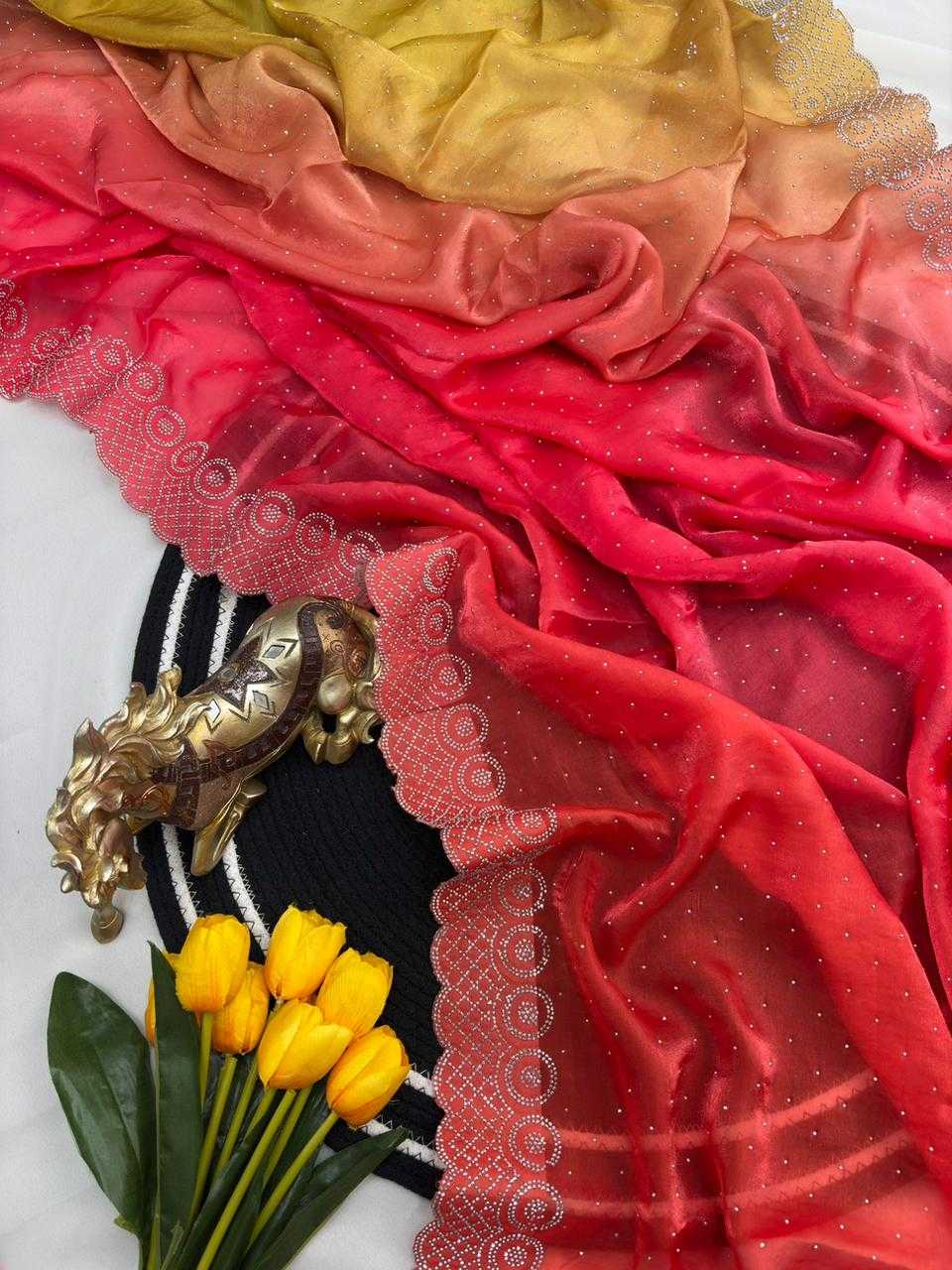 Ynf FENDY Satin Silk KESH692 Rangila Sarees Silk Sarees Wholesale Party Wear Sarees Fancy Sarees Leheriya Sarees Manufacturer- Kapda Export