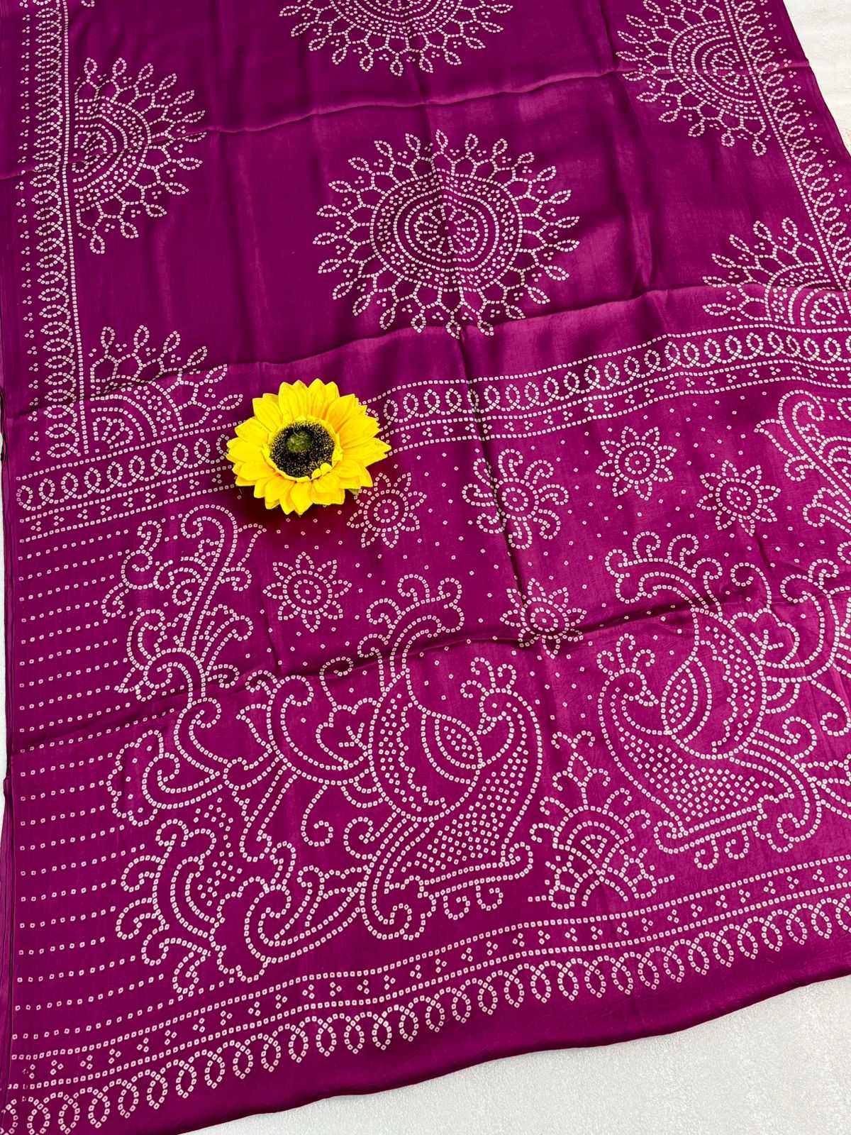 Ynf Gajji Silk KESH576 220 Sarees Festive Collections Wholesale Bandhani Bandhej Sarees Hand Printed Saree Silk Sarees Manufacturer- Kapda Export