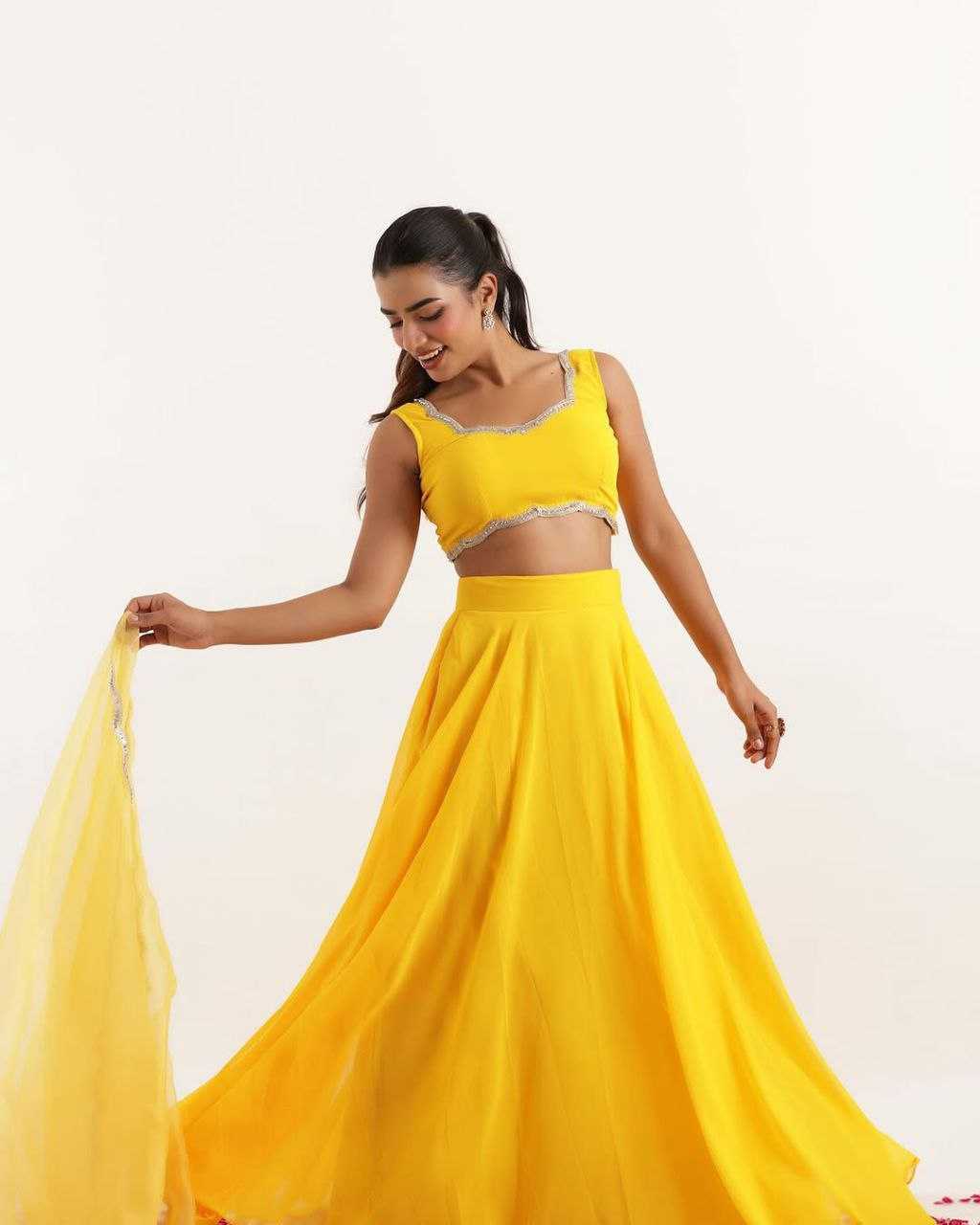 Ynf Georgette KESH154 1084 Lehengas Wholesale Designer Lehenga Embroidered Lehenga Simple Lehenga Manufacturer- Kapda Export