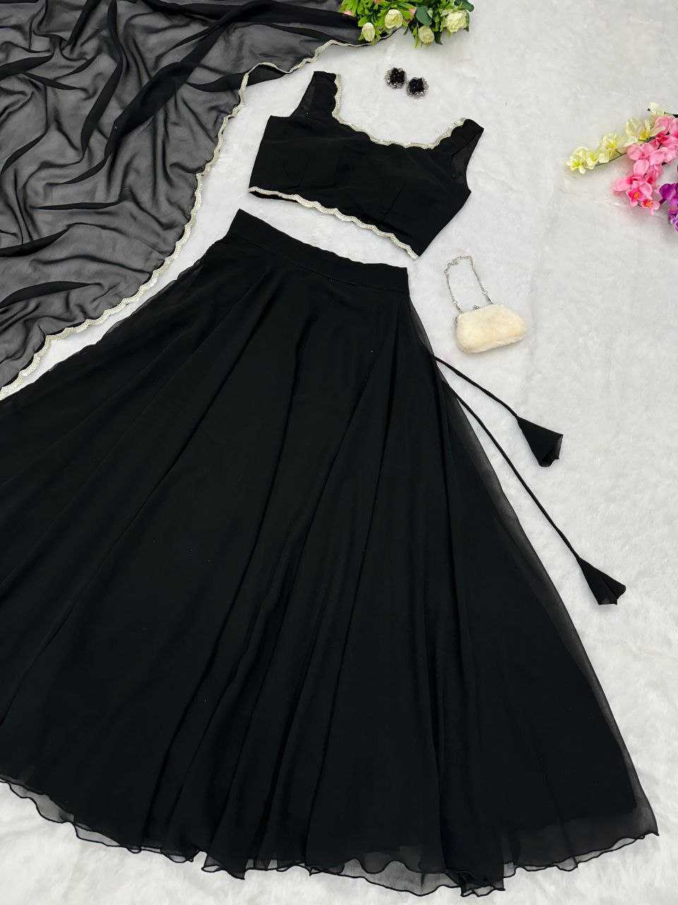 Ynf Georgette KESH154 1084 Lehengas Wholesale Designer Lehenga Embroidered Lehenga Simple Lehenga Manufacturer- Kapda Export