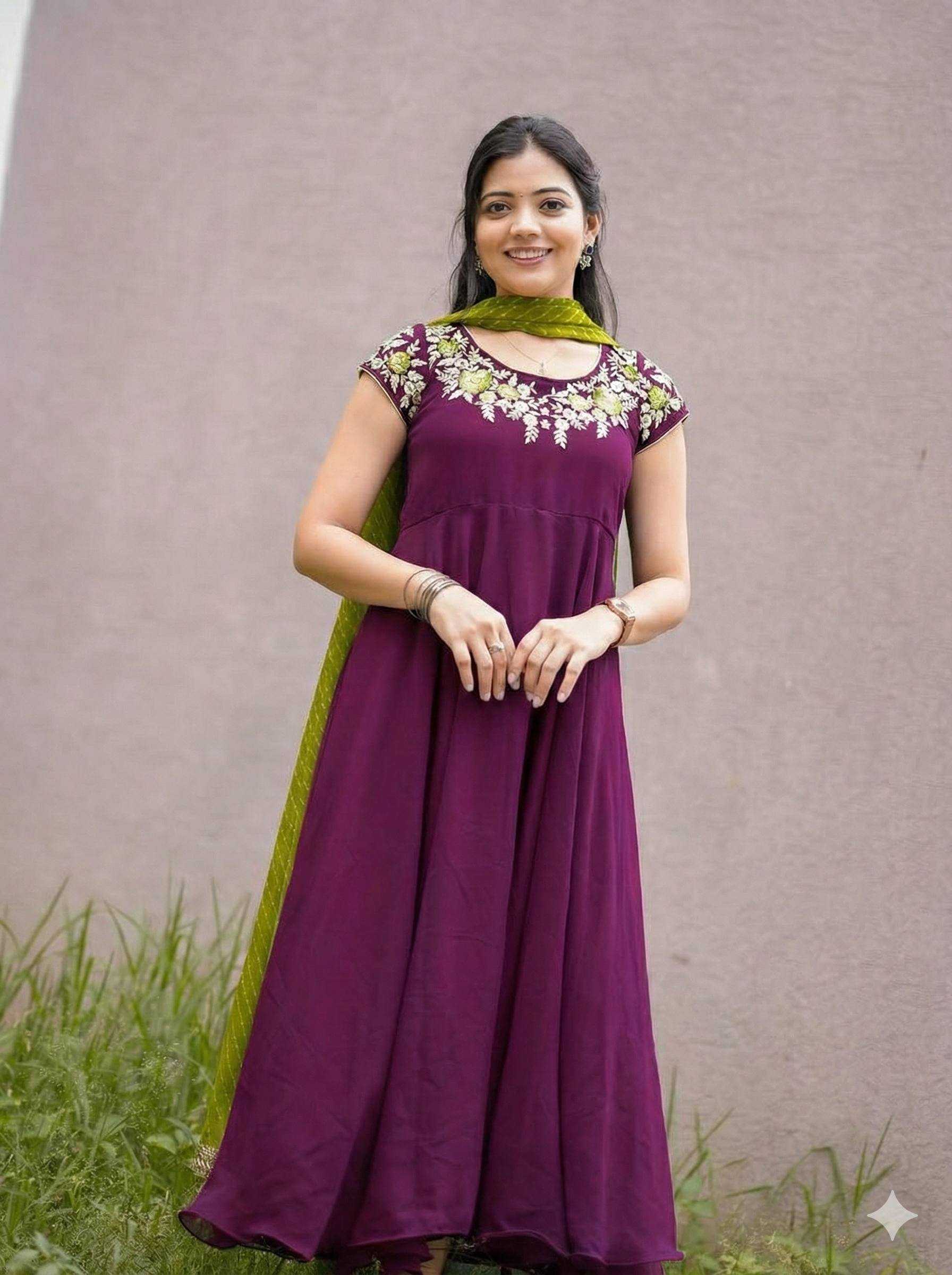 Ynf Georgette KESH210 2471 Suits & Dresses Wholesale Party Wear Dresses Georgette Dresses Anarkali Dresses Manufacturer- Kapda Export