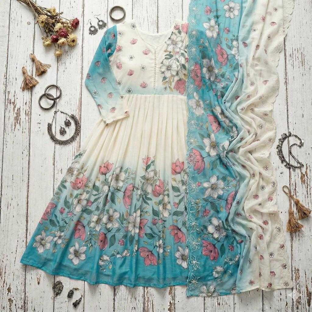 Ynf Georgette KESH210 2473 Suits & Dresses Wholesale Evening Dresses Georgette Dresses Anarkali Dresses Manufacturer- Kapda Export