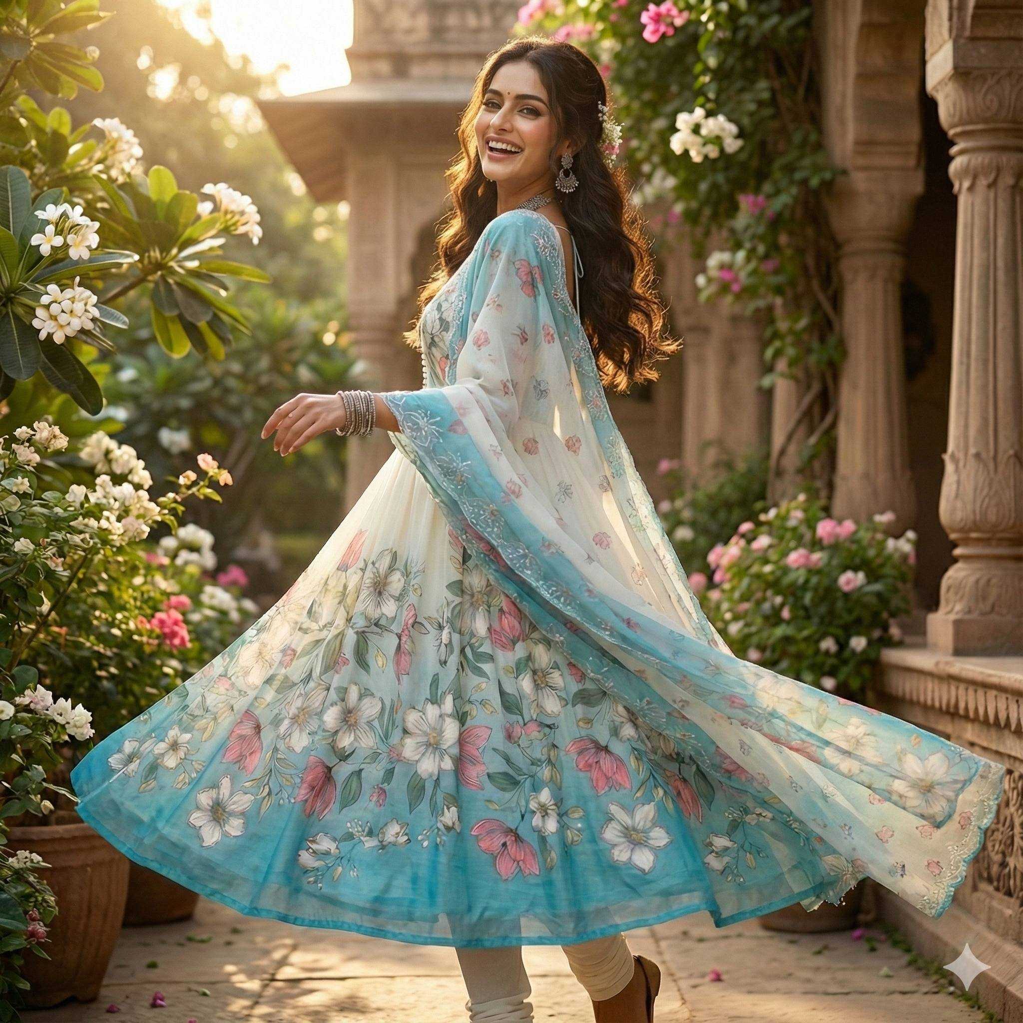 Ynf Georgette KESH210 2473 Suits & Dresses Wholesale Evening Dresses Georgette Dresses Anarkali Dresses Manufacturer- Kapda Export