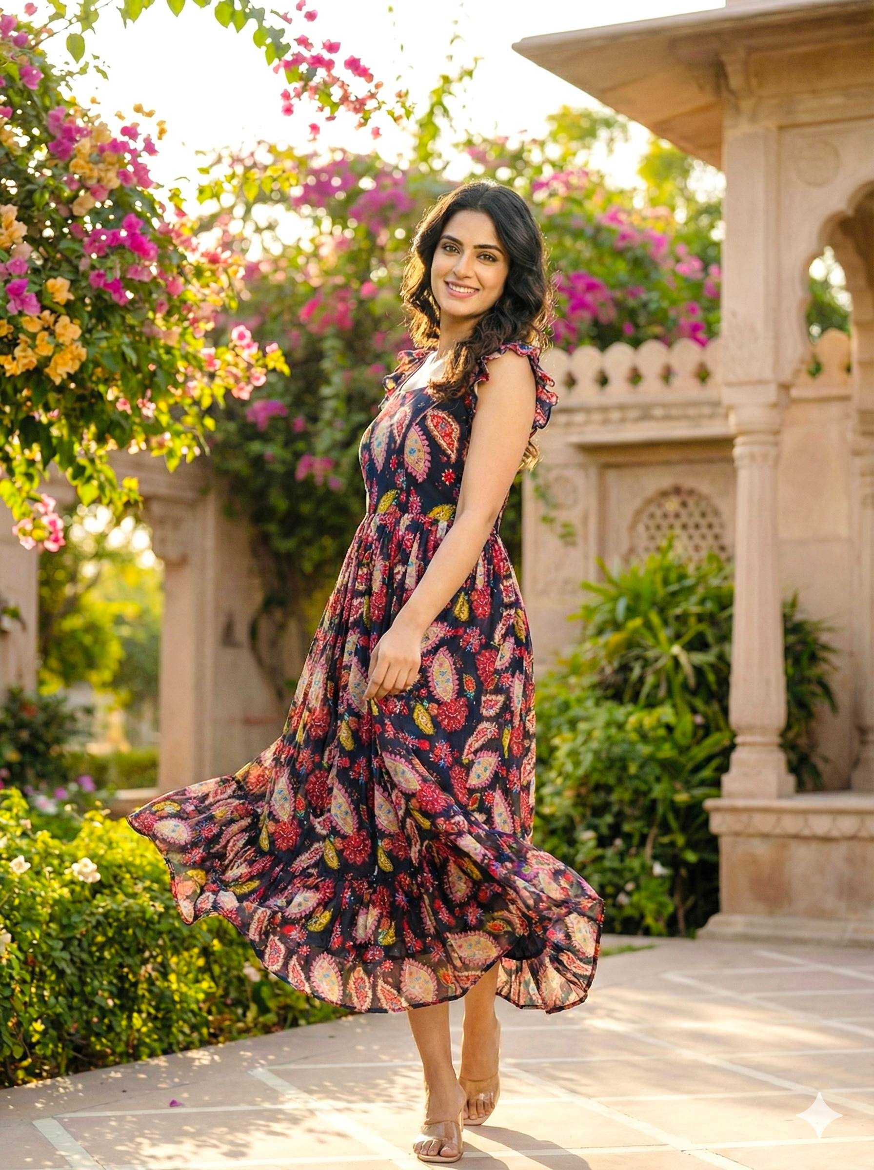 Ynf Georgette KESH210 2495 Suits & Dresses Wholesale Printed Suits Party wear suits Maxi Dresses Manufacturer- Kapda Export