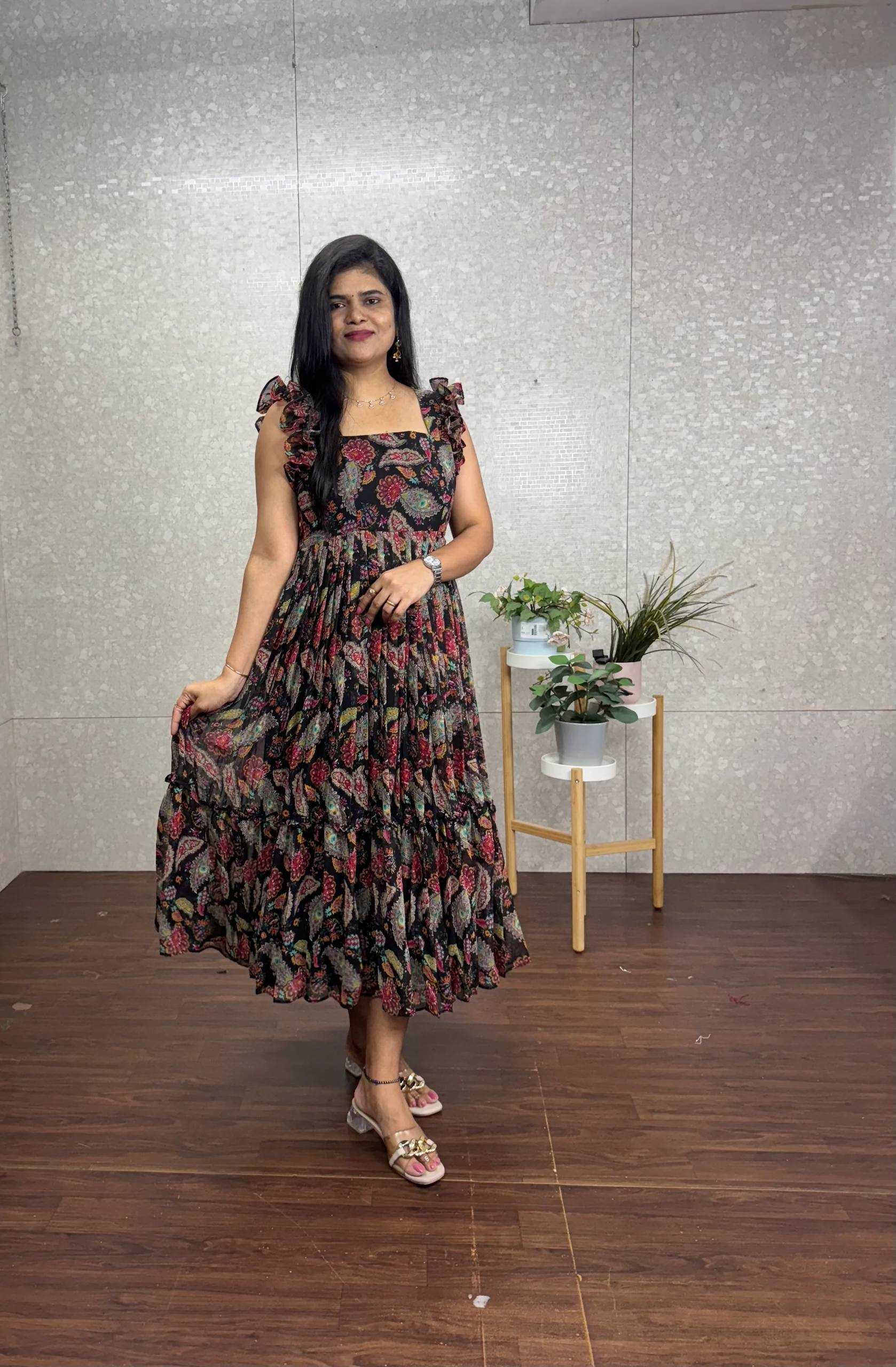 Ynf Georgette KESH210 2495 Suits & Dresses Wholesale Printed Suits Party wear suits Maxi Dresses Manufacturer- Kapda Export