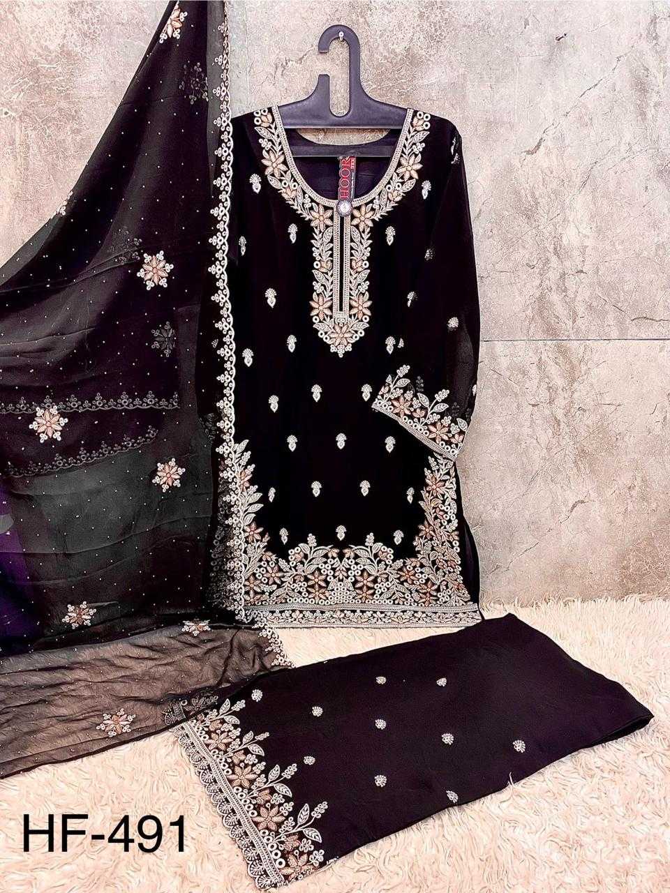 Ynf Georgette KESH450 HF-491 Suits & Dresses Islamic Clothing Festive Collections Wholesale Pakistani Suits Afghani Suits Kashmiri Suits Manufacturer- Kapda Export