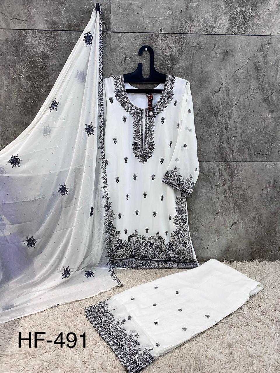 Ynf Georgette KESH450 HF-491 Suits & Dresses Islamic Clothing Festive Collections Wholesale Pakistani Suits Afghani Suits Kashmiri Suits Manufacturer- Kapda Export