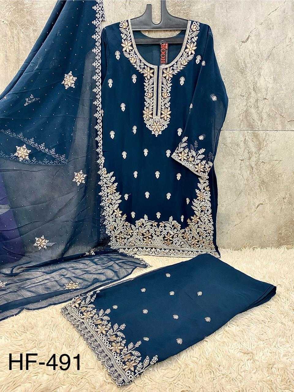 Ynf Georgette KESH450 HF-491 Suits & Dresses Islamic Clothing Festive Collections Wholesale Pakistani Suits Afghani Suits Kashmiri Suits Manufacturer- Kapda Export