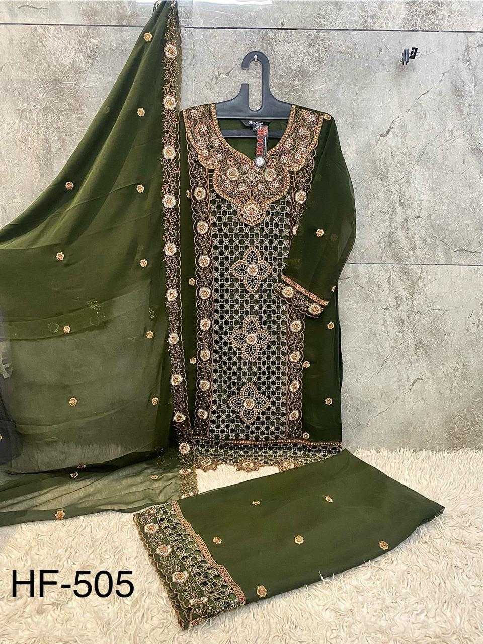 Ynf Georgette KESH450 HF-505 Suits & Dresses Islamic Clothing Festive Collections Wholesale Pakistani Suits Afghani Suits Kashmiri Suits Manufacturer- Kapda Export