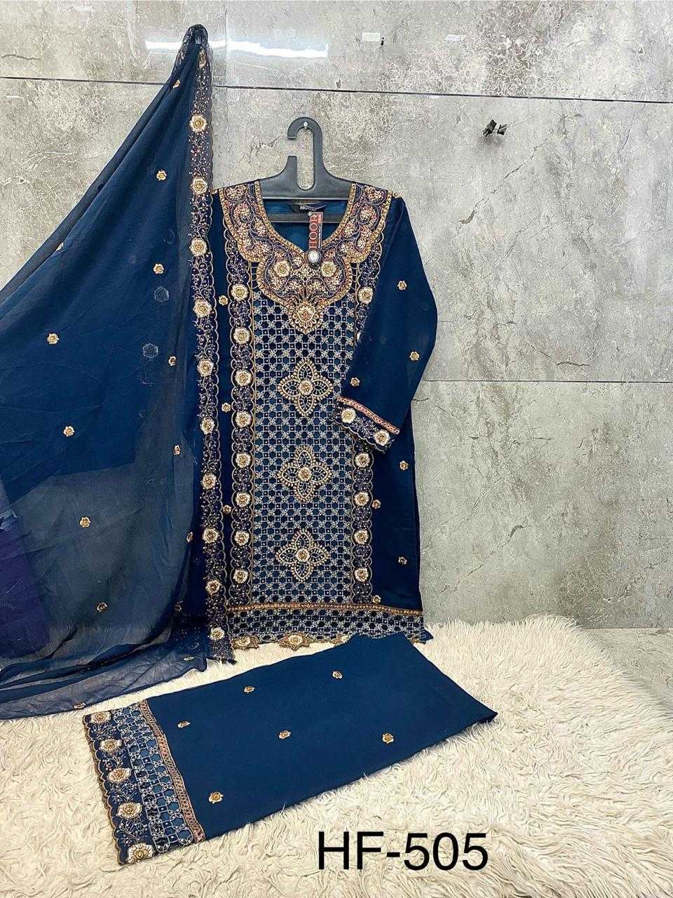 Ynf Georgette KESH450 HF-505 Suits & Dresses Islamic Clothing Festive Collections Wholesale Pakistani Suits Afghani Suits Kashmiri Suits Manufacturer- Kapda Export