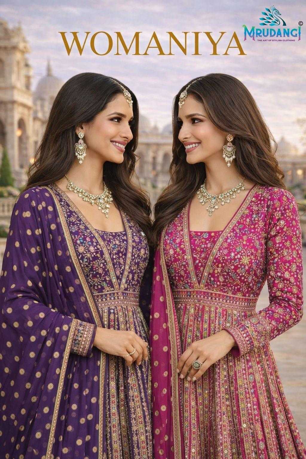 Ynf Georgette KESH481 MRUDANGI WOMANIYA 782 Gowns Wholesale Georgette Gown Embroidered Gown Wedding Gown Manufacturer- Kapda Export