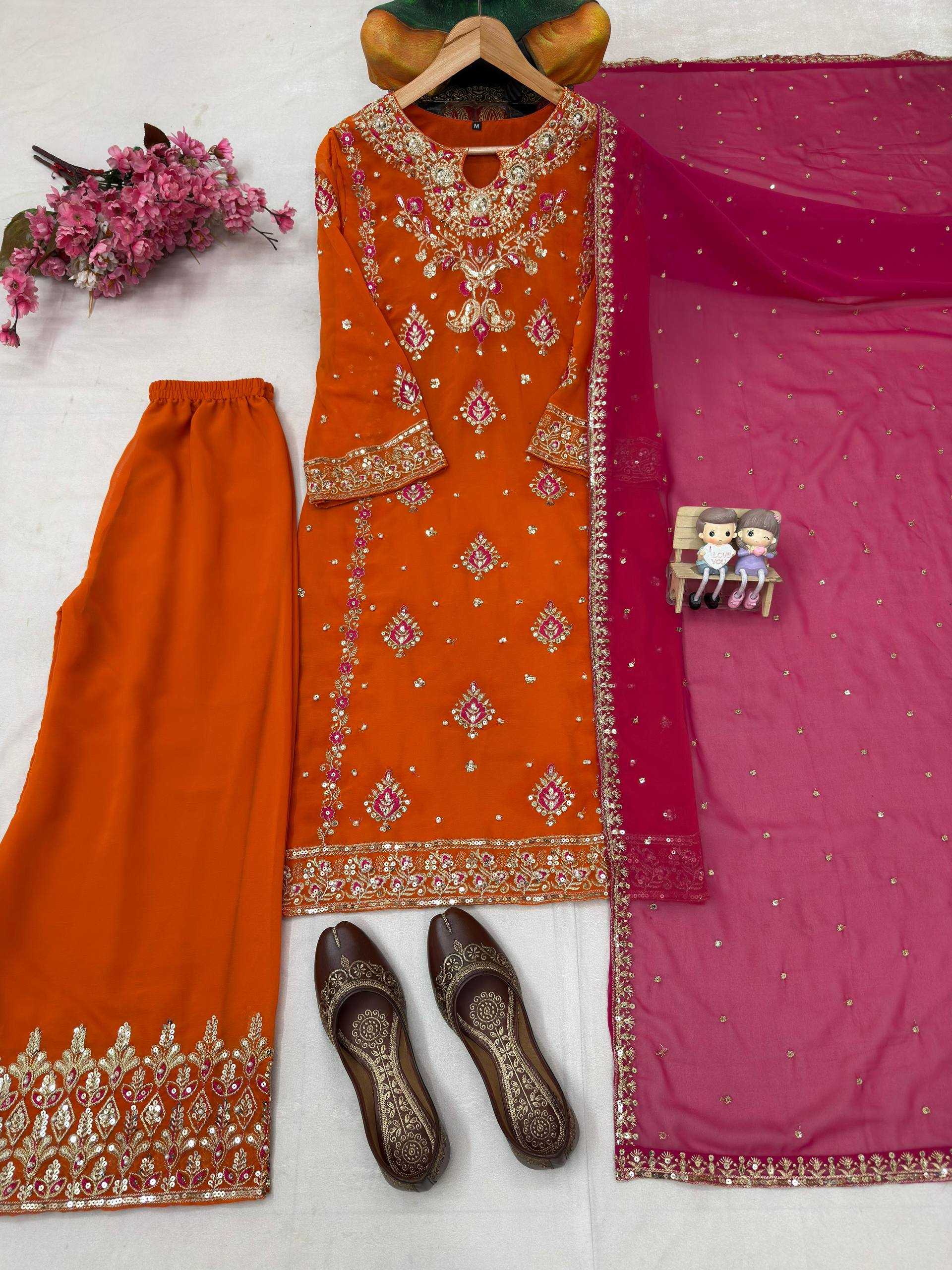 Ynf Georgette KESH492 1443 Suits & Dresses Wholesale Embroidery Suits Designer Suits Indo-Western Dresses Manufacturer- Kapda Export