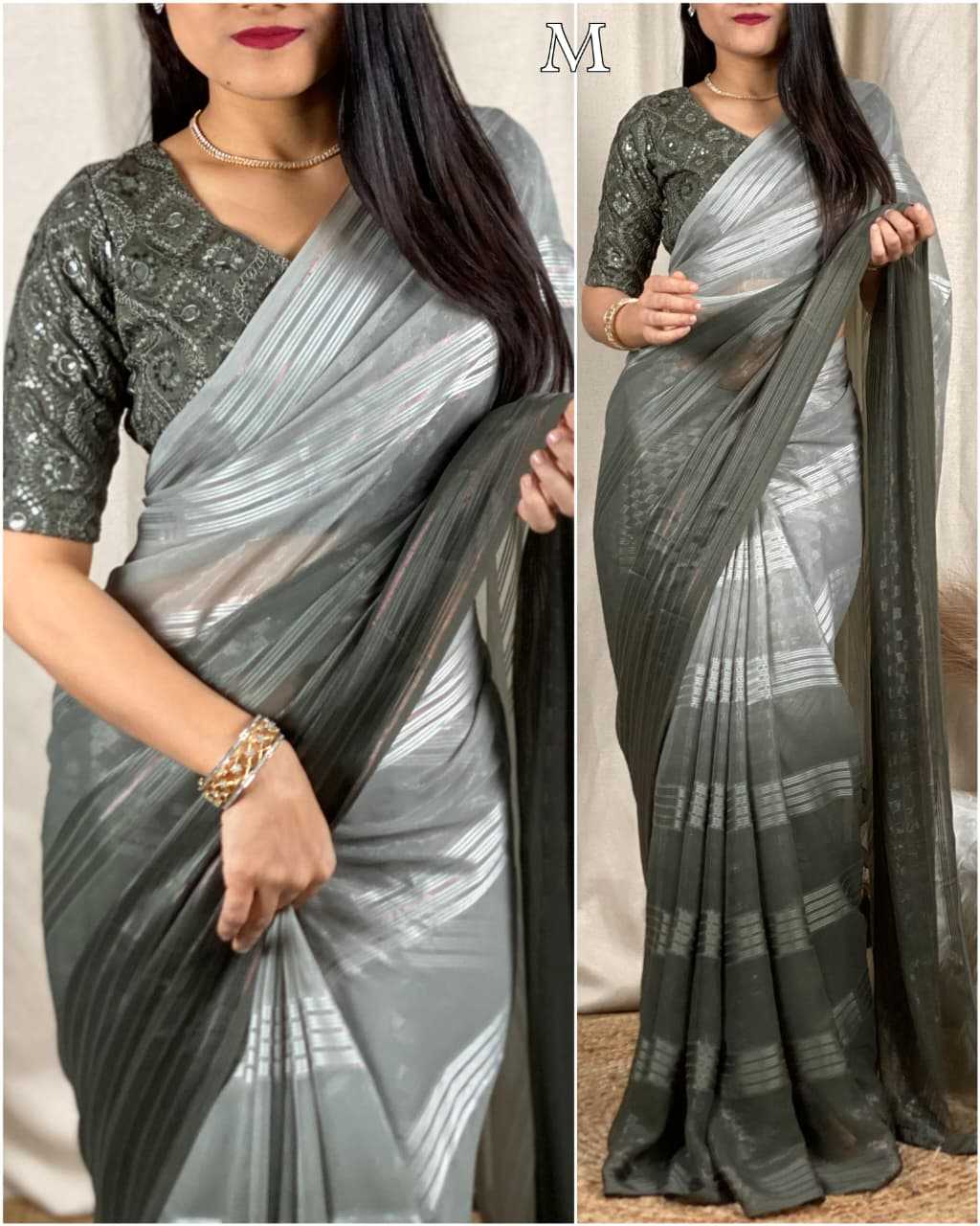Ynf Georgette KESH501 Dynamic Sarees Wholesale Georgette Sarees Indian Sarees Black Sarees Manufacturer- Kapda Export