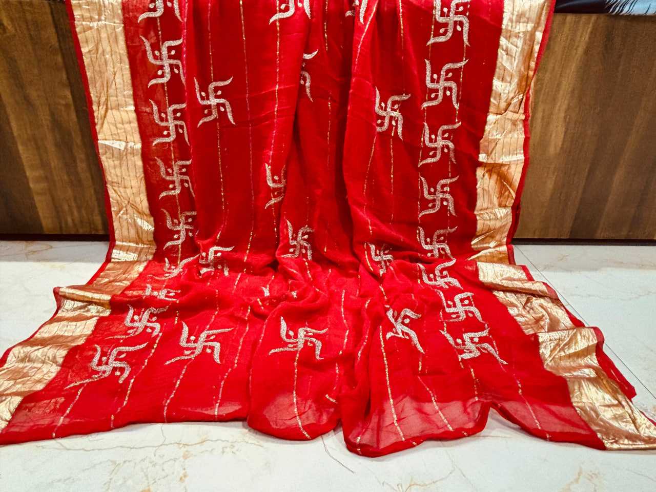 Ynf Georgette KESH503 shakiya 3 Sarees Wholesale Zari Border Sarees Modern Sarees Golden Sarees Manufacturer- Kapda Export