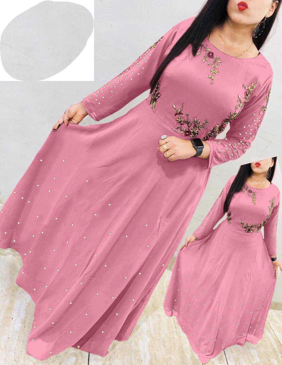 Ynf Georgette KESH544 GORGET Gowns Wholesale Embroidery Gowns Party Wear Gowns Designer Gowns Manufacturer- Kapda Export